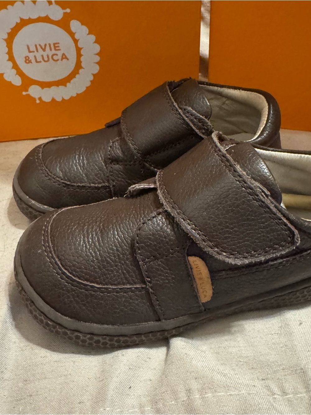 Livie & Luca Maverick brown Leather School Uniform Loafers Toddler 9